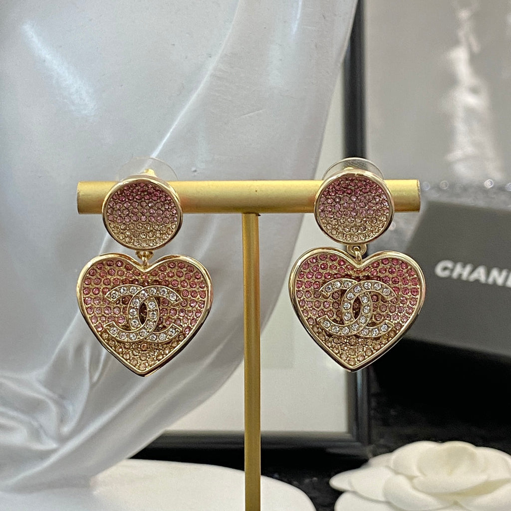 CHANEL Crystal Double-C Pendant Necklace