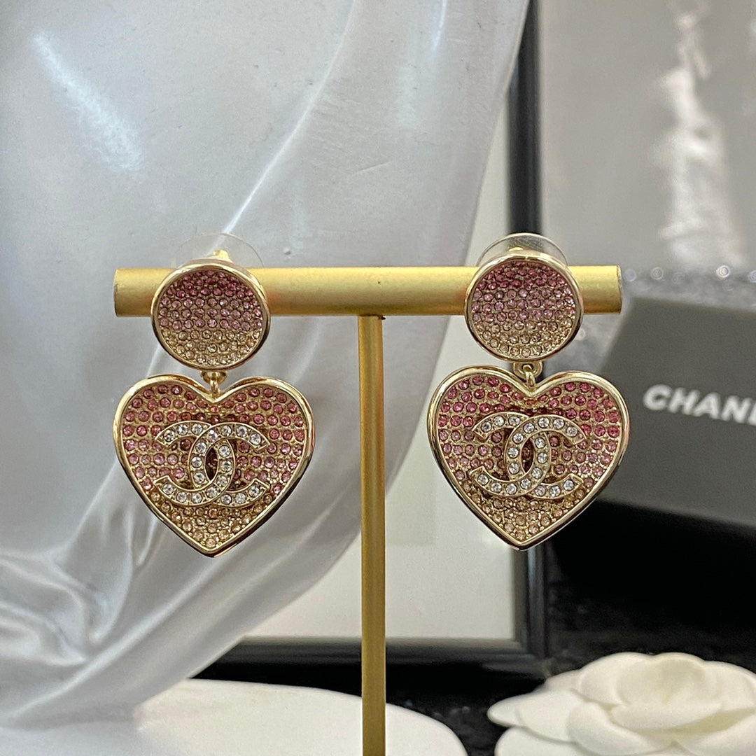 CHANEL Crystal Double-C Pendant Necklace