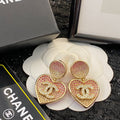 CHANEL Crystal Double-C Pendant Necklace