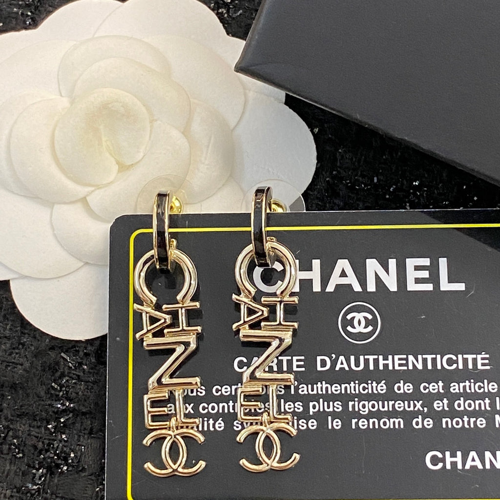 CHANEL Enamel Earrings