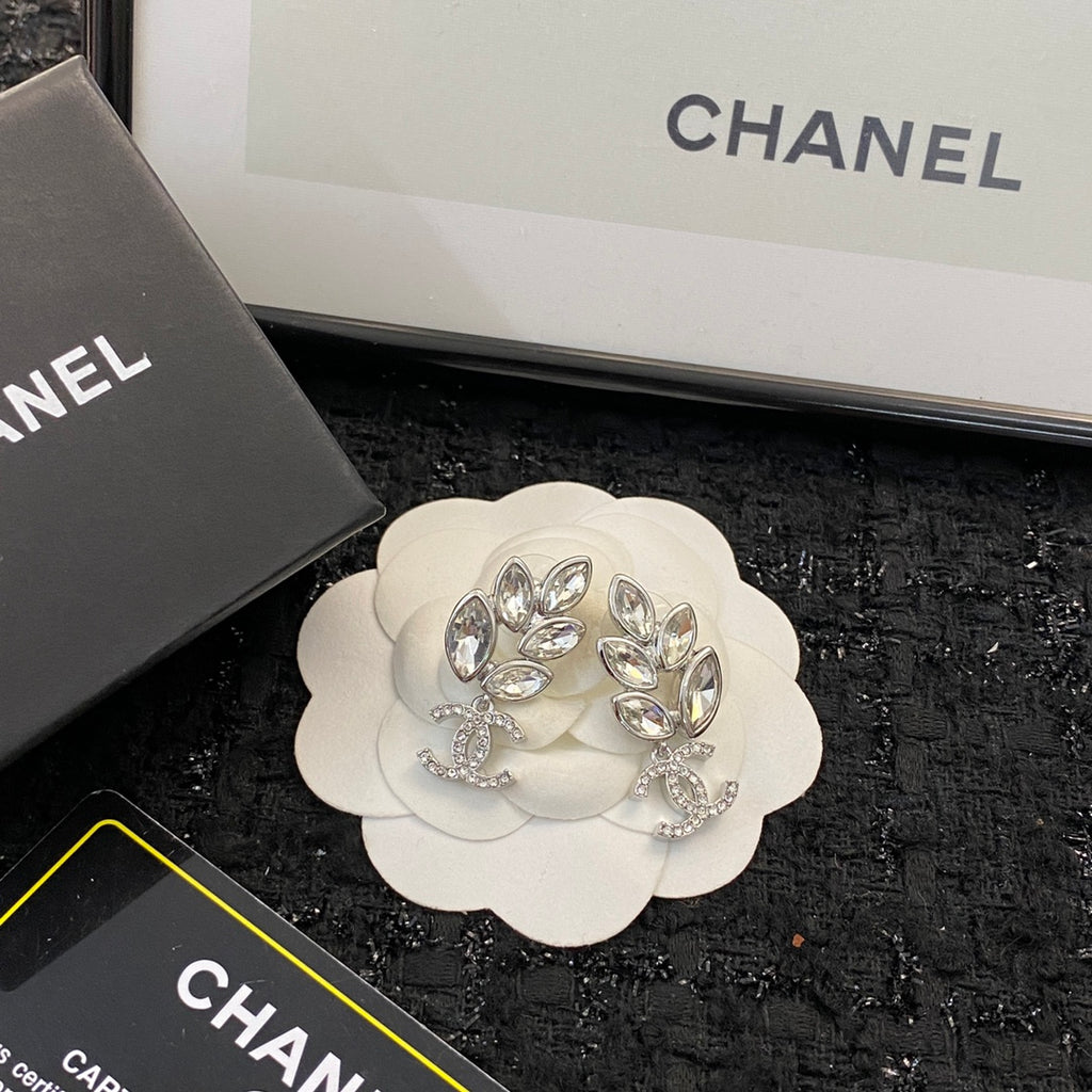 CHANEL Crystal Earrings