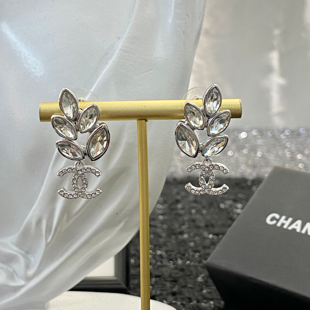 CHANEL Crystal Earrings