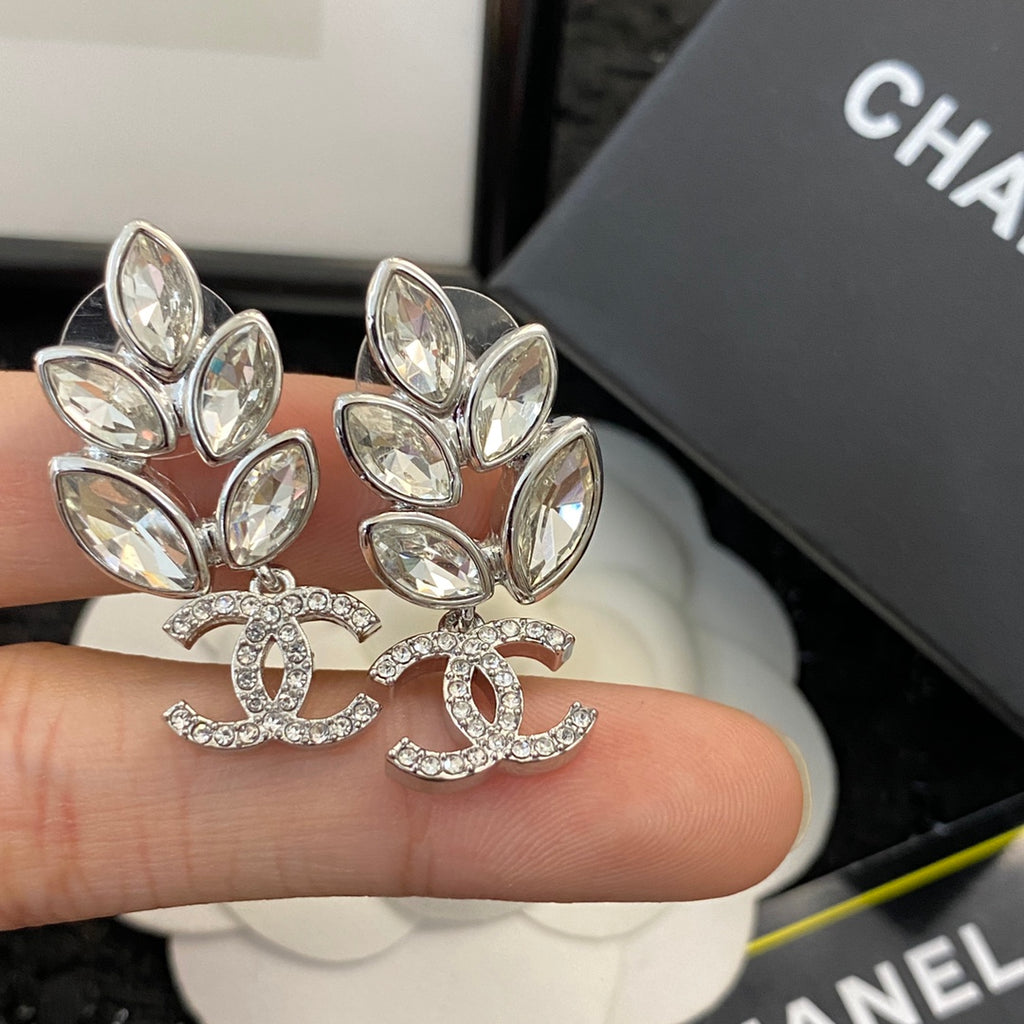 CHANEL Crystal Earrings