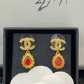 CHANEL Crystal Double-C Earrings