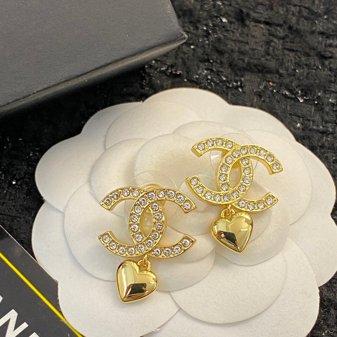 CHANEL P65 Crystal Double-C Earrings