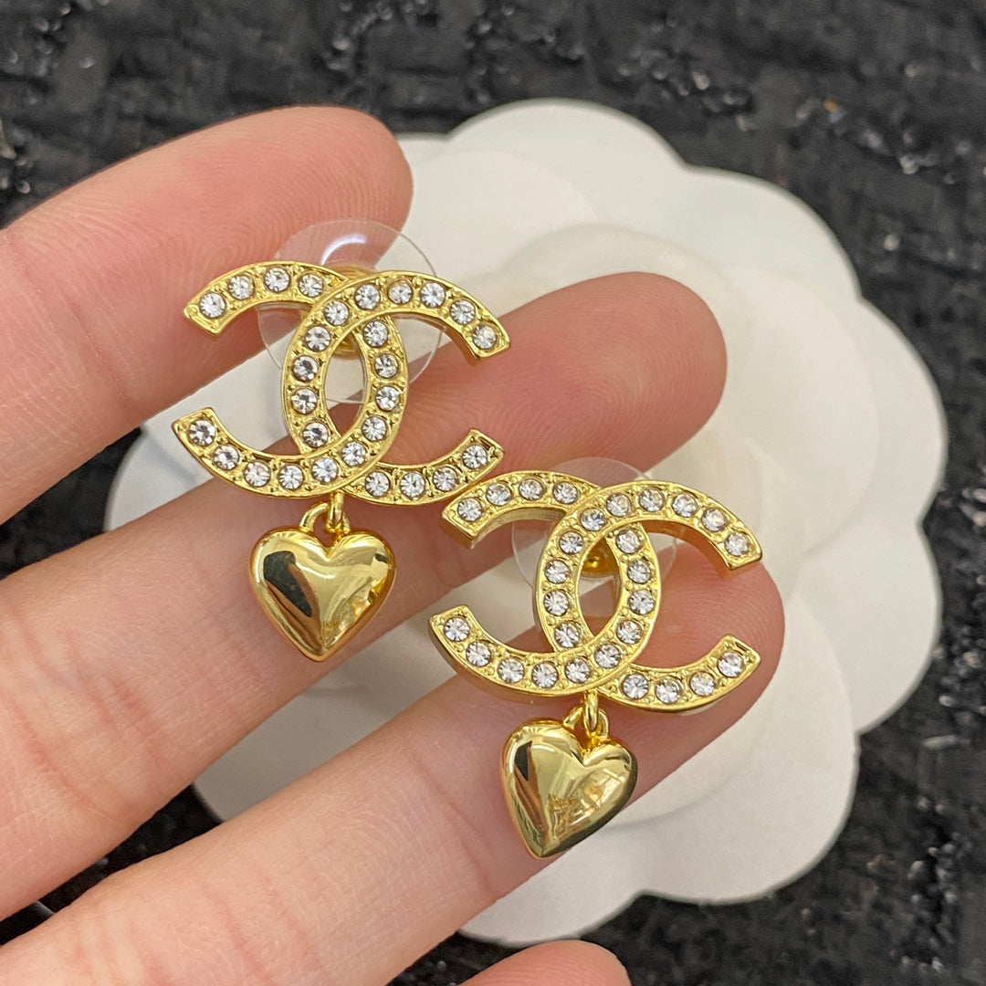 CHANEL P65 Crystal Double-C Earrings