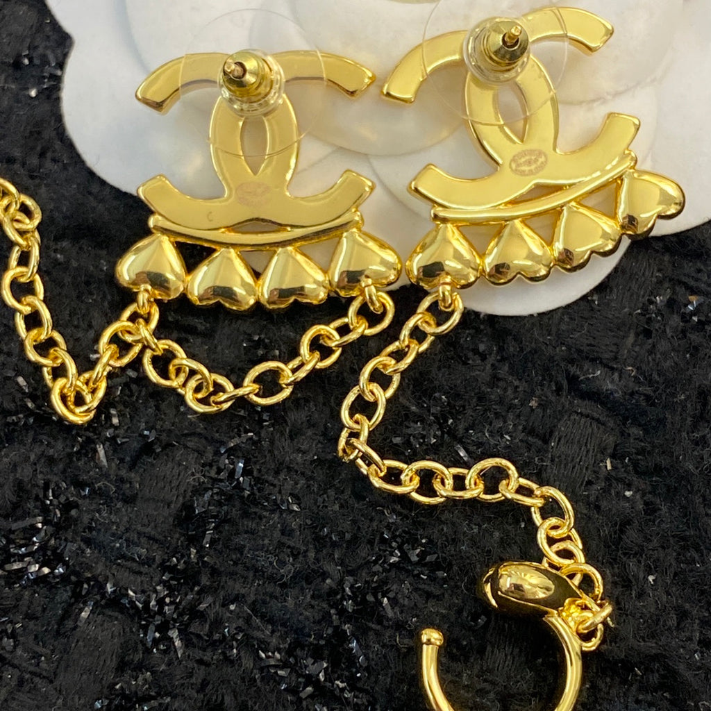 CHANEL Crystal Double-C Earrings