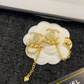 CHANEL Crystal Double-C Earrings