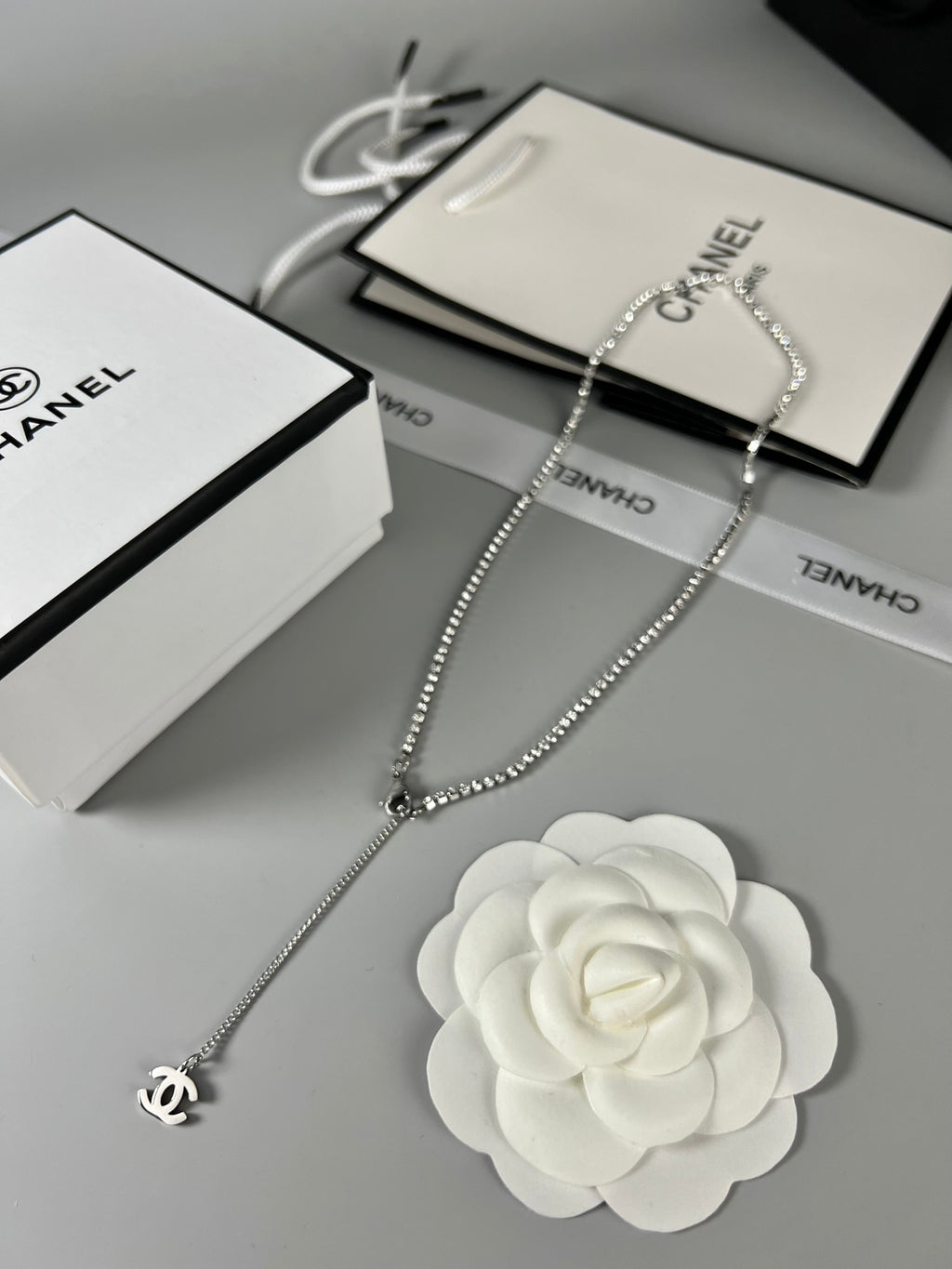 CHANEL P75 Double-C Tassel Vintage Necklace