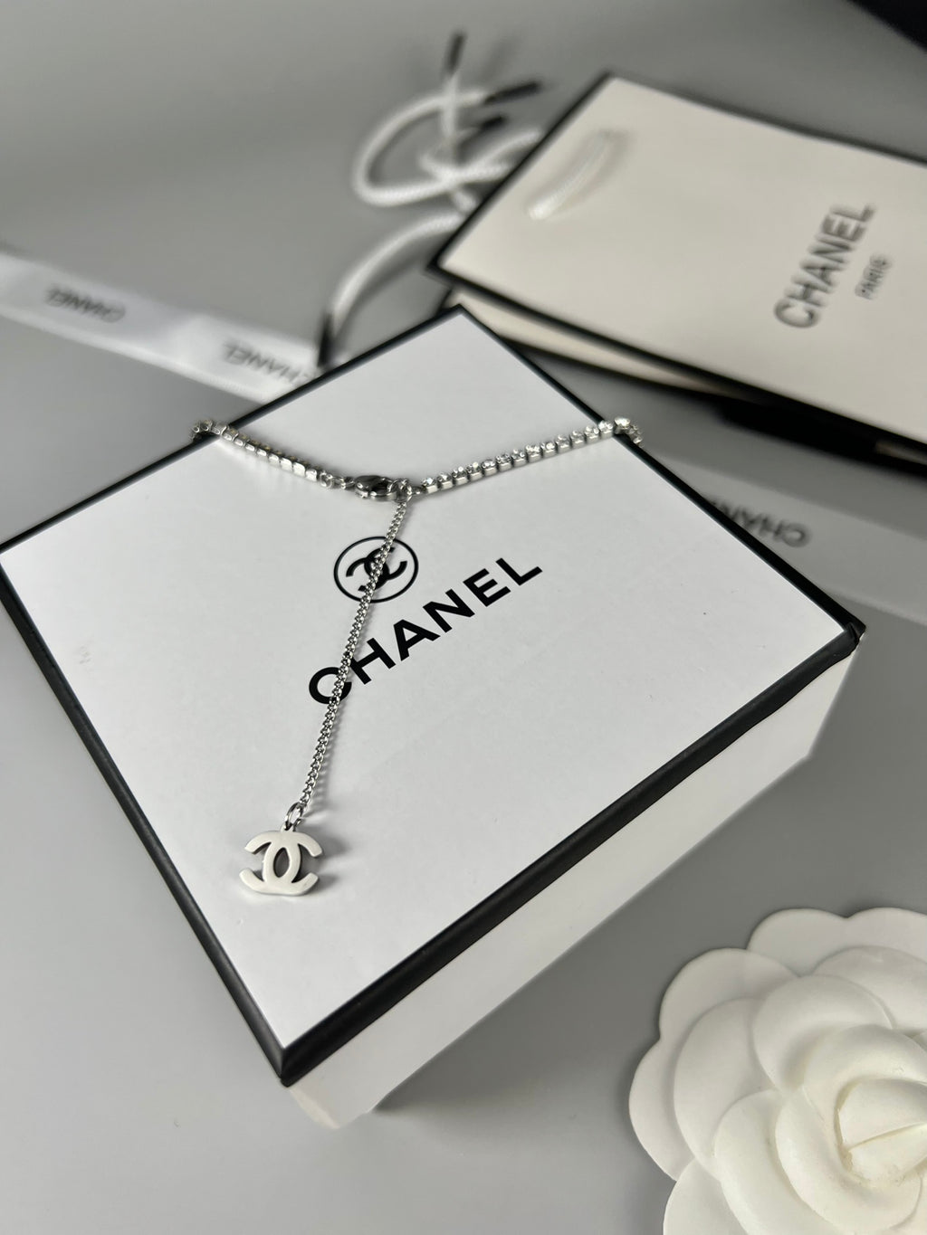 CHANEL P75 Double-C Tassel Vintage Necklace
