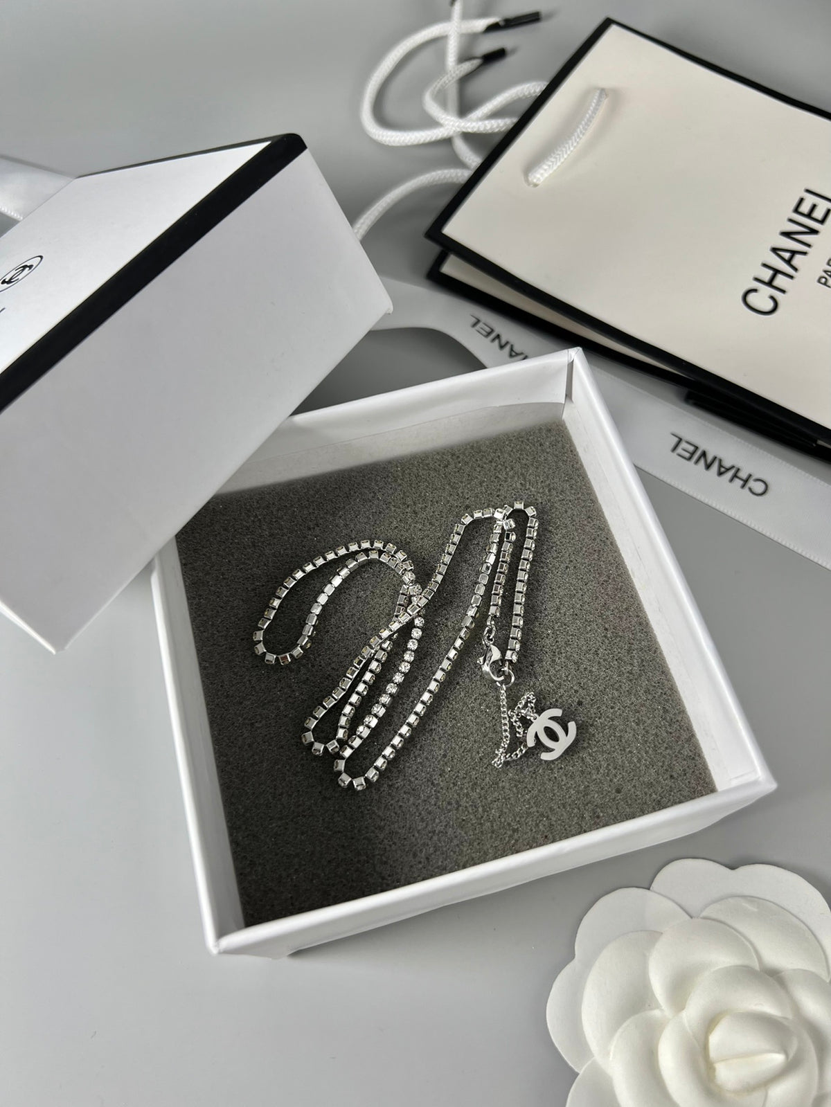 CHANEL P75 Double-C Tassel Vintage Necklace