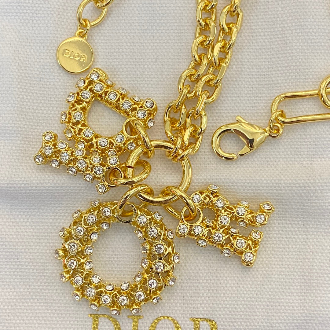 DIOR Crystal Long Necklace