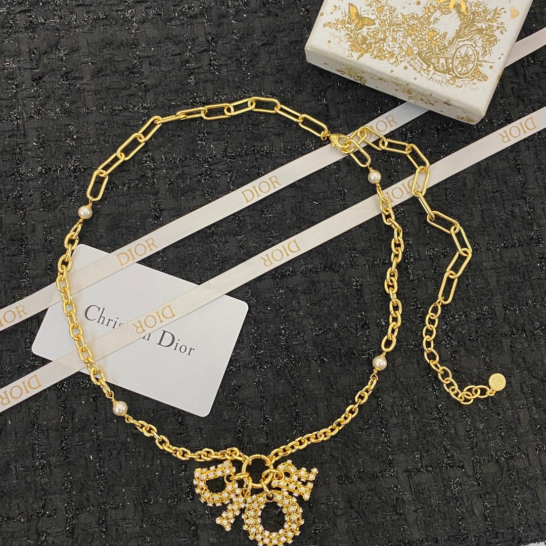 DIOR Crystal Long Necklace