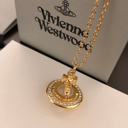 Vivienne Westwood UFO Crystal Clavicle Necklace