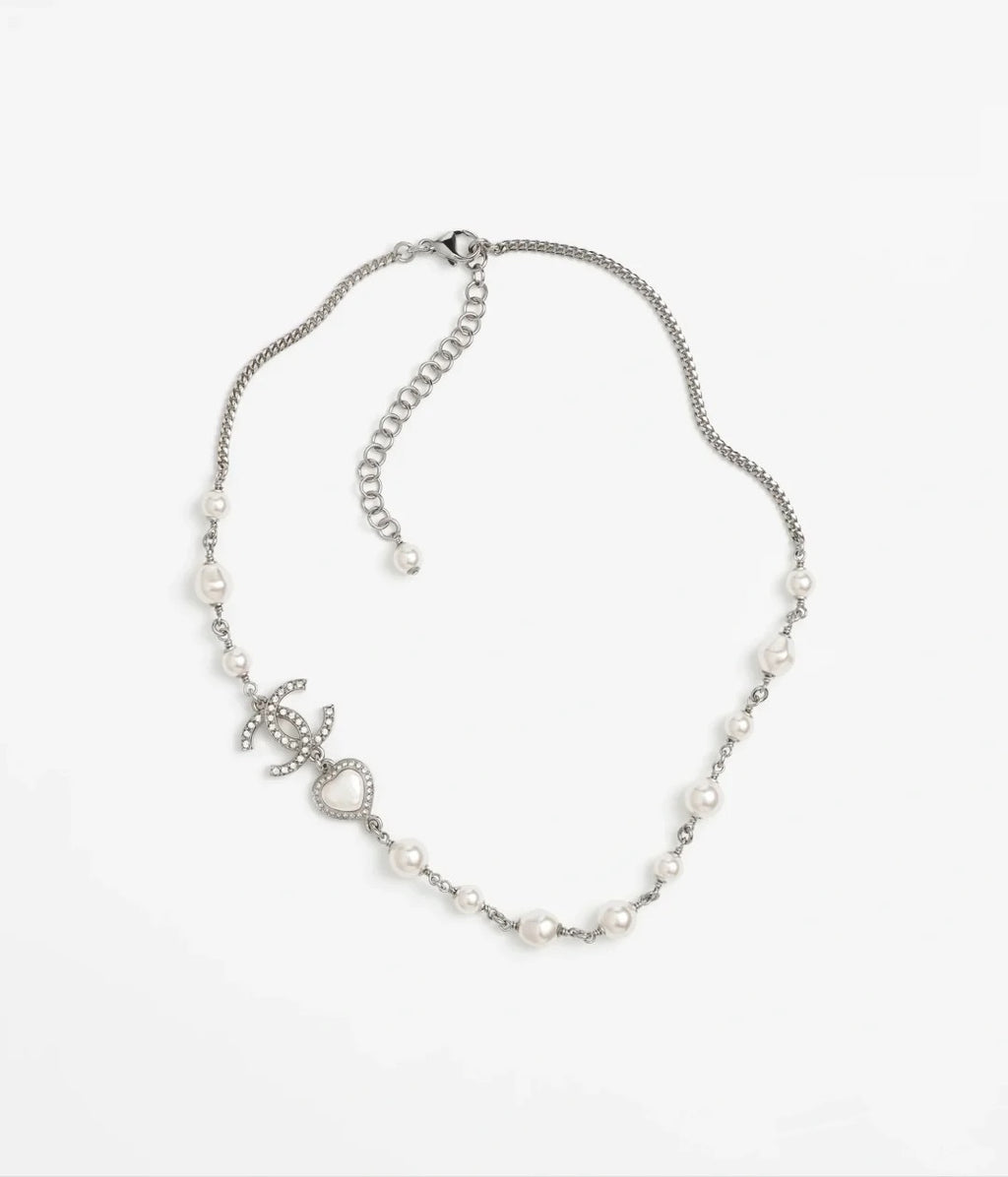 CHANEL Pearl Crystal Necklace