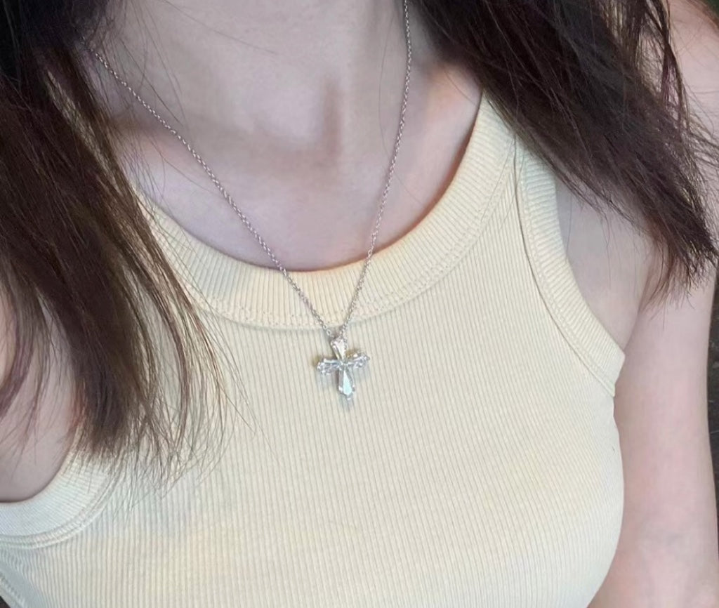 Crystal Cross Necklace