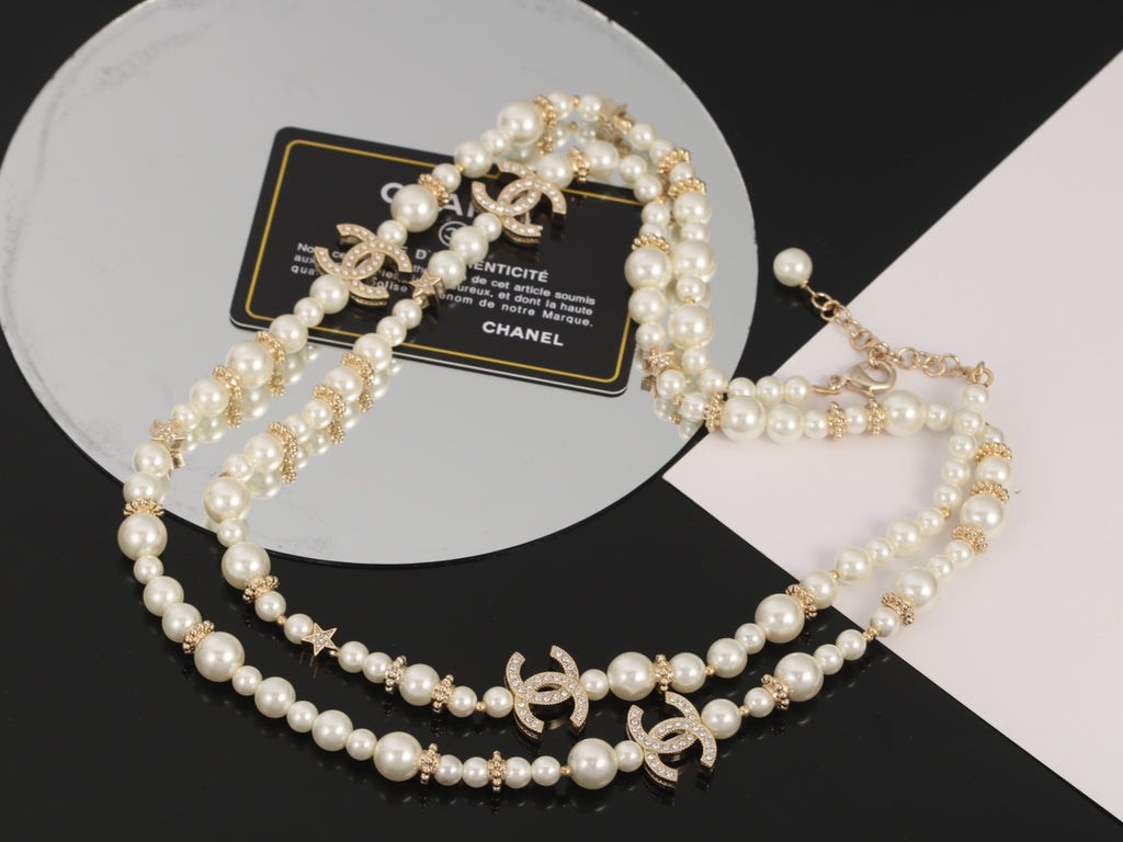 CHANEL Pearl Double-C Long Necklace