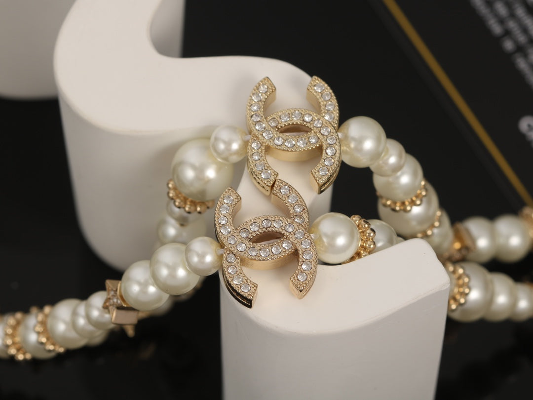 CHANEL Pearl Double-C Long Necklace