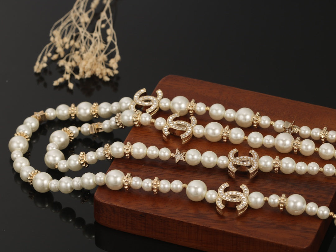 CHANEL Pearl Double-C Long Necklace