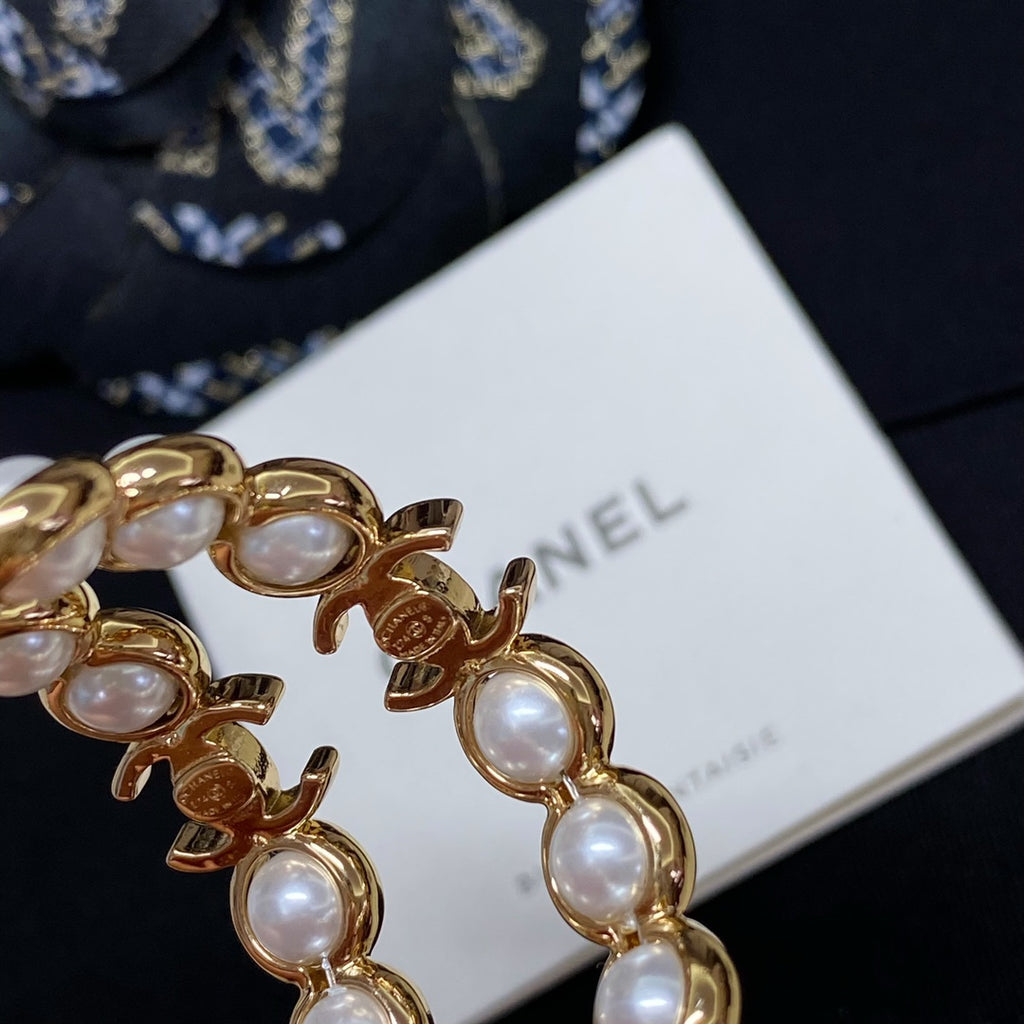 P70 Pearl Double-C Earrings