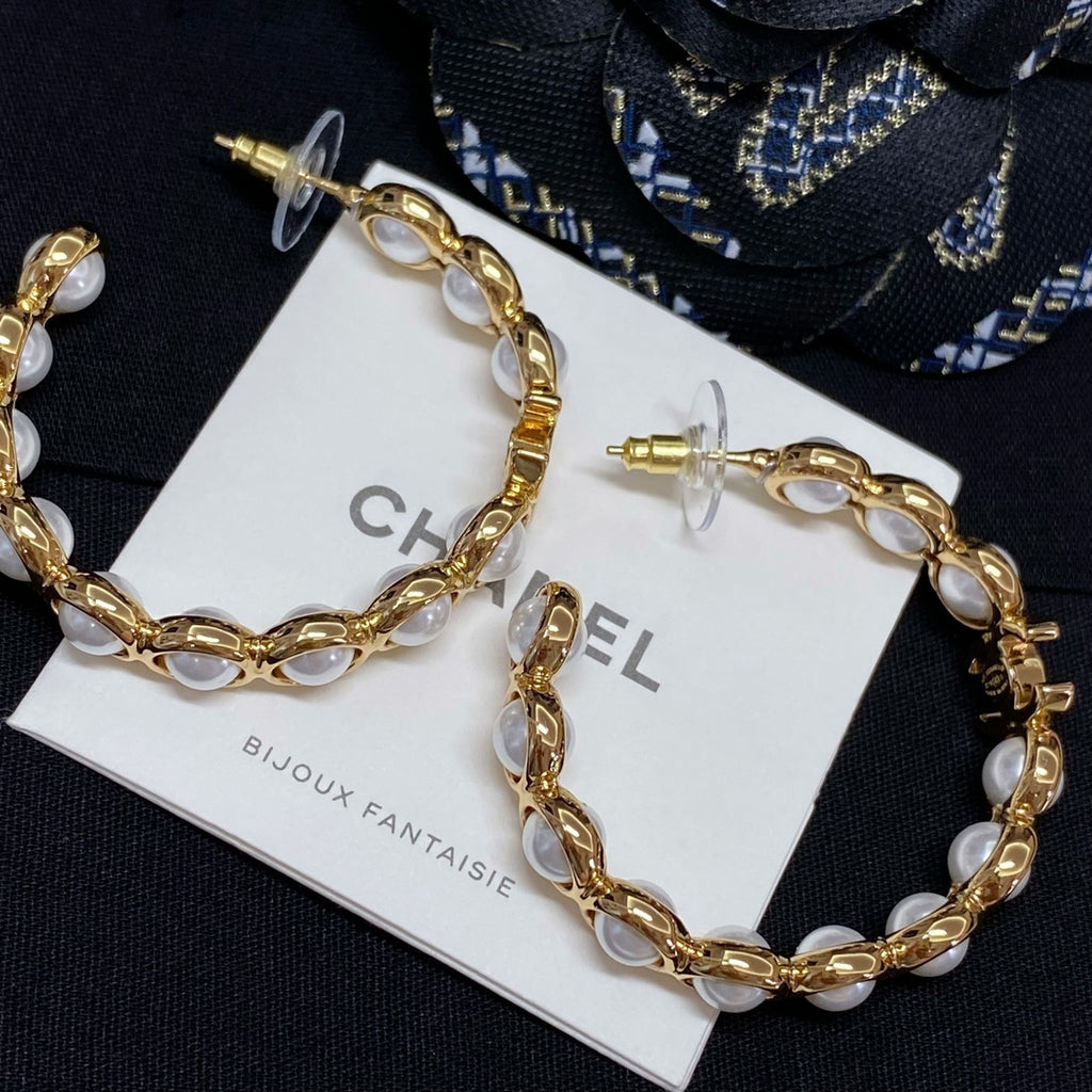 P70 Pearl Double-C Earrings