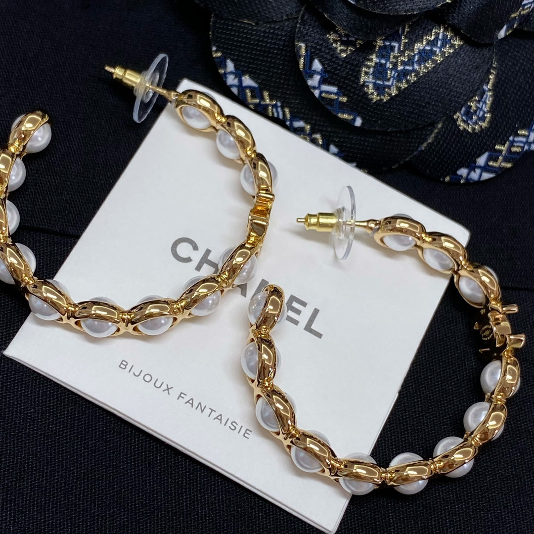 P70 Pearl Double-C Earrings
