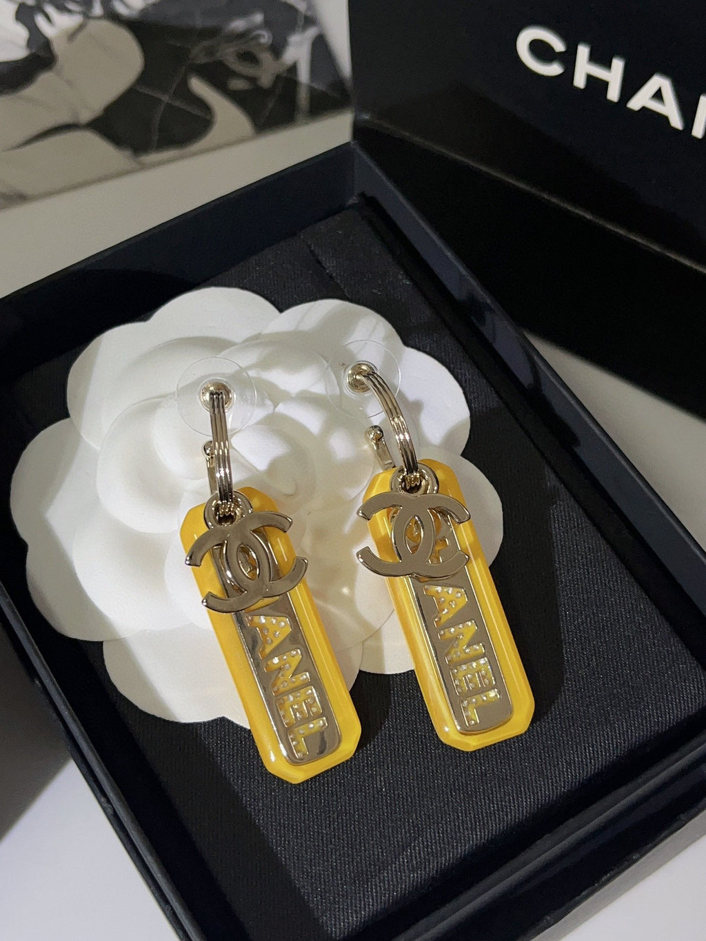 CHANEL Crystal Earrings