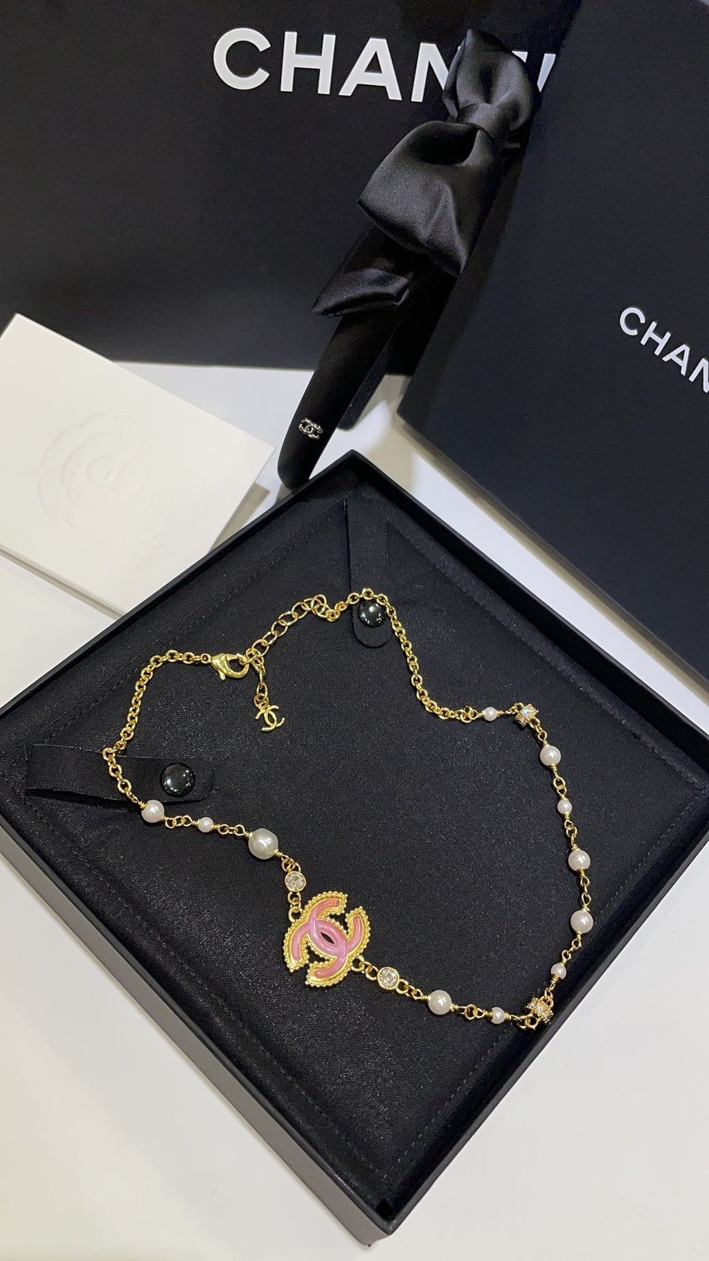 Pearl Double-C Vintage Necklace