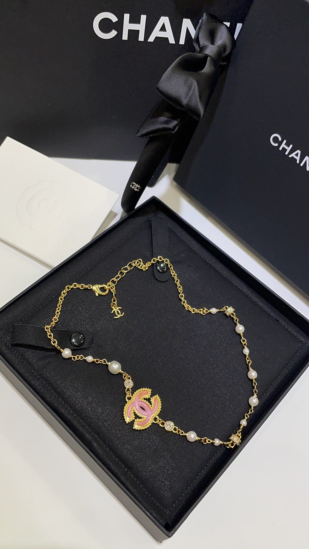 Pearl Double-C Vintage Necklace