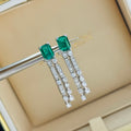 A3661 Crystal Tassel Earrings