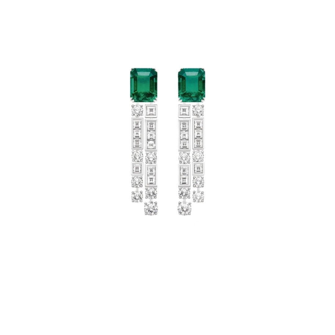 A3661 Crystal Tassel Earrings