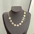 CHANEL Enamel Double-C Vintage Necklace