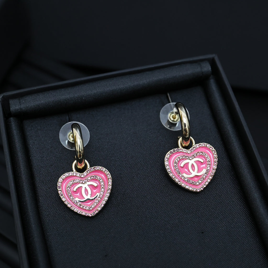 CHANEL Enamel Earrings