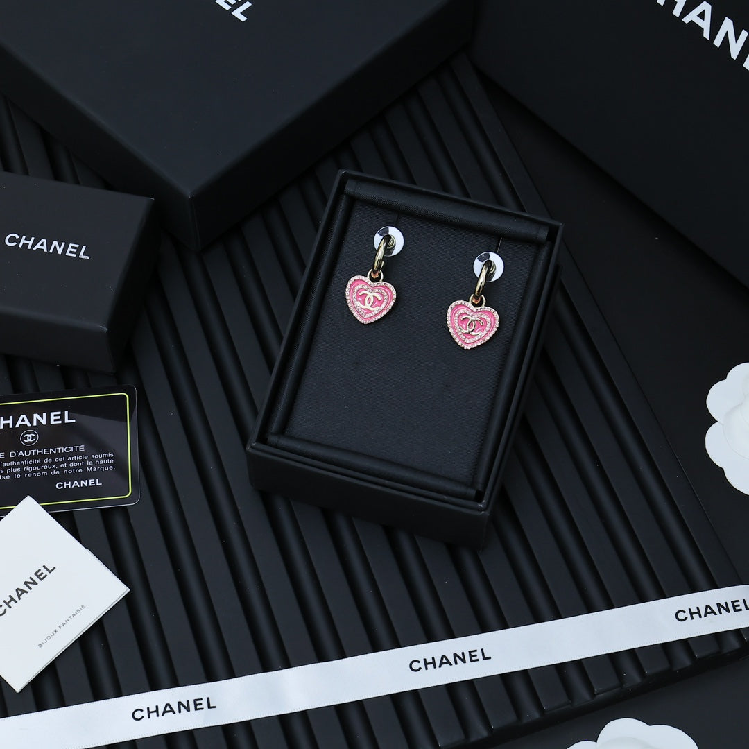 CHANEL Enamel Earrings