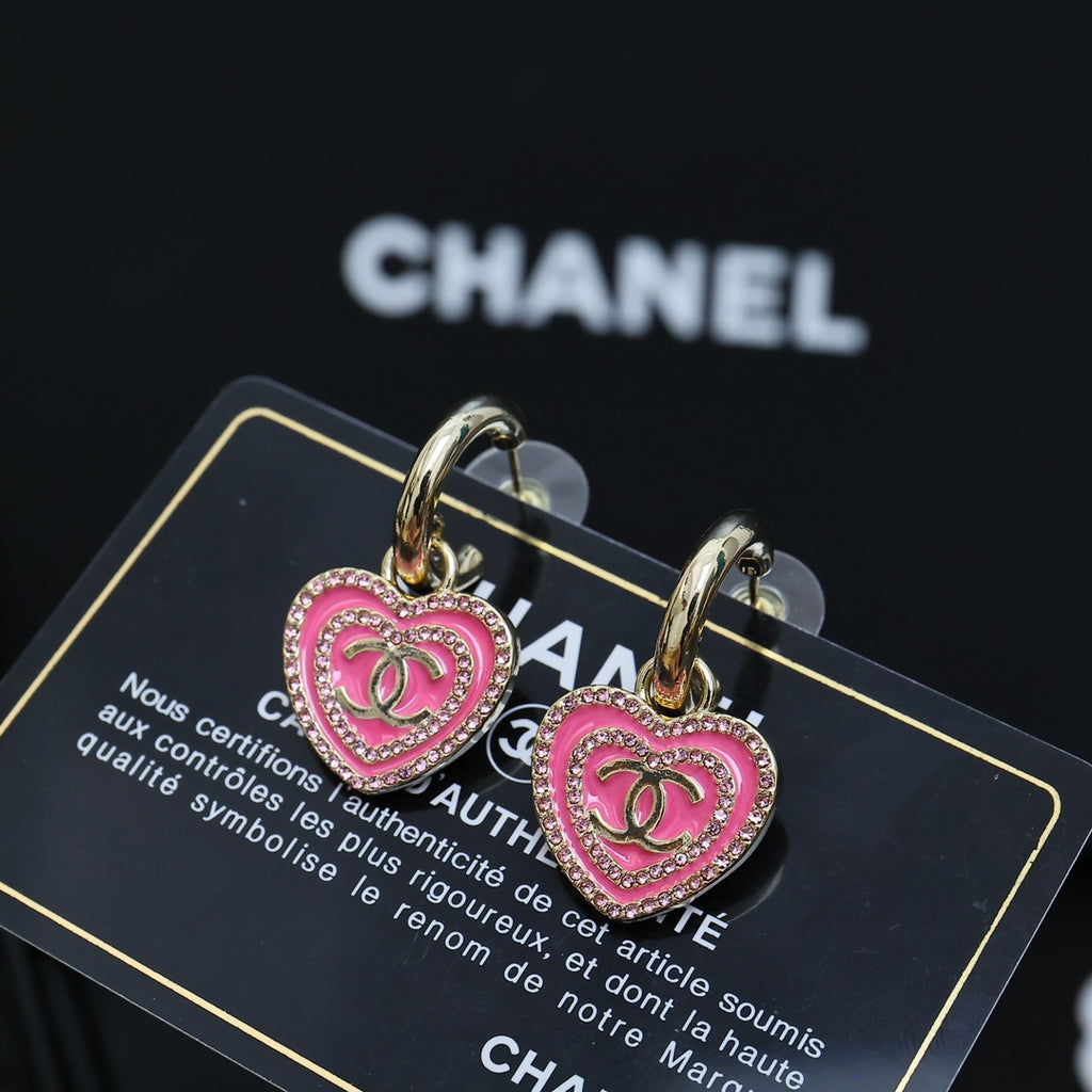 CHANEL Enamel Earrings