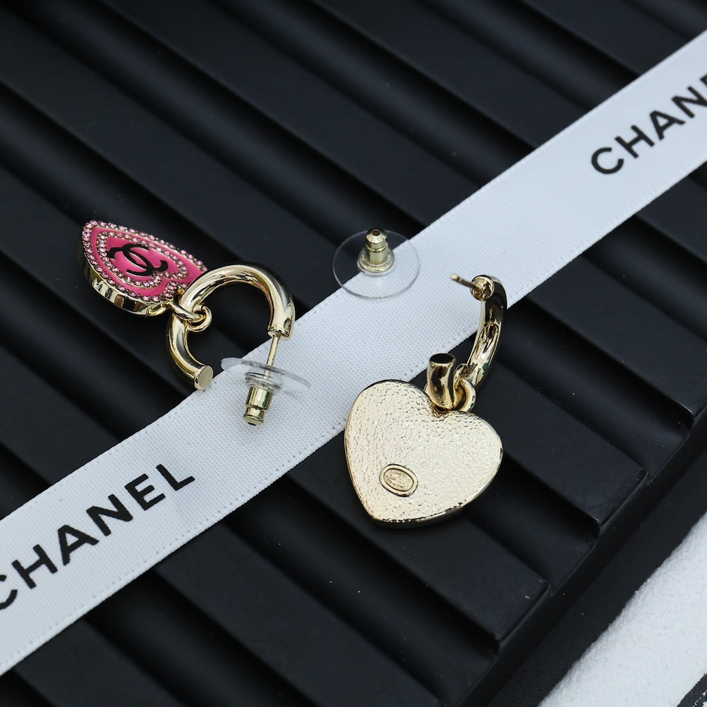 CHANEL Enamel Earrings
