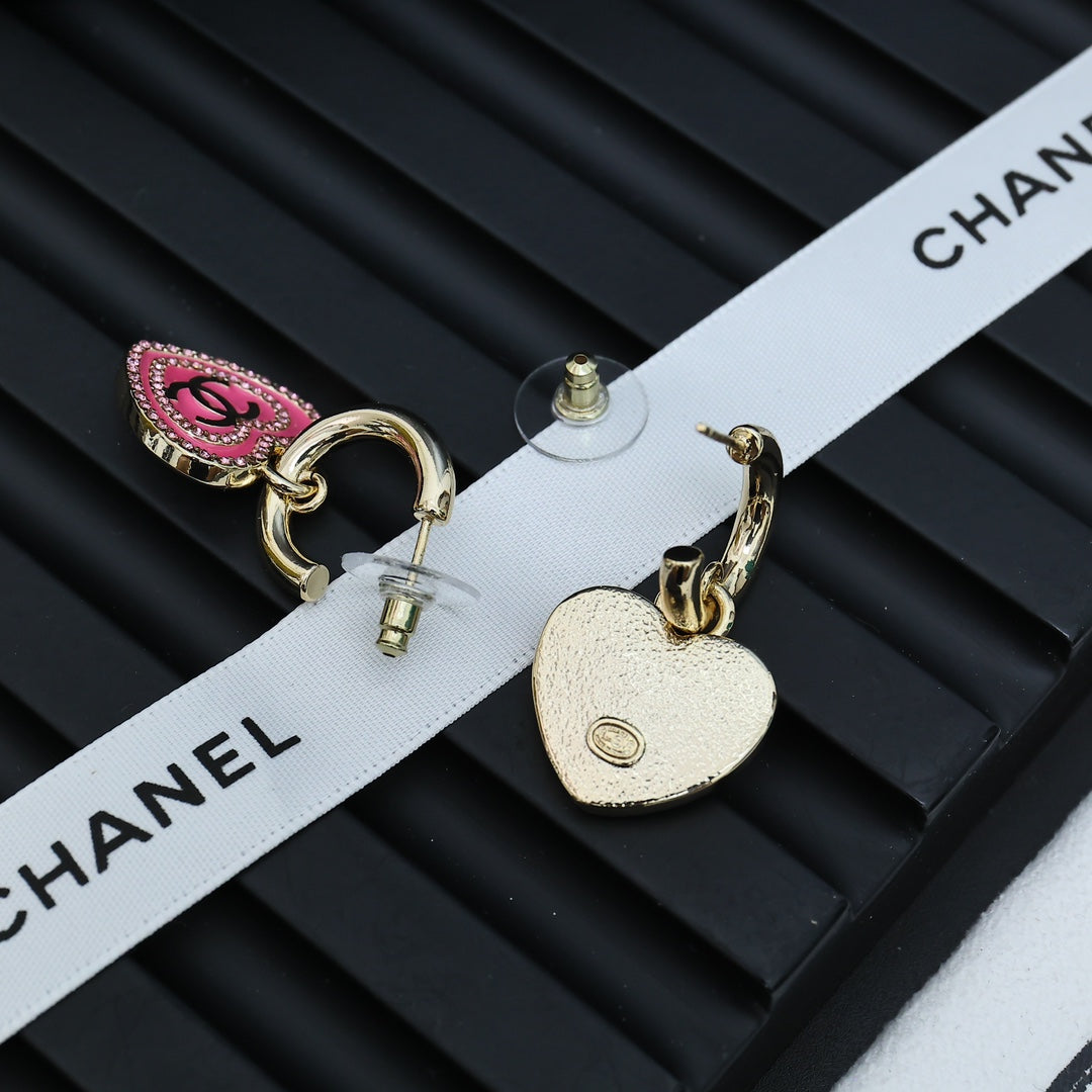CHANEL Enamel Earrings