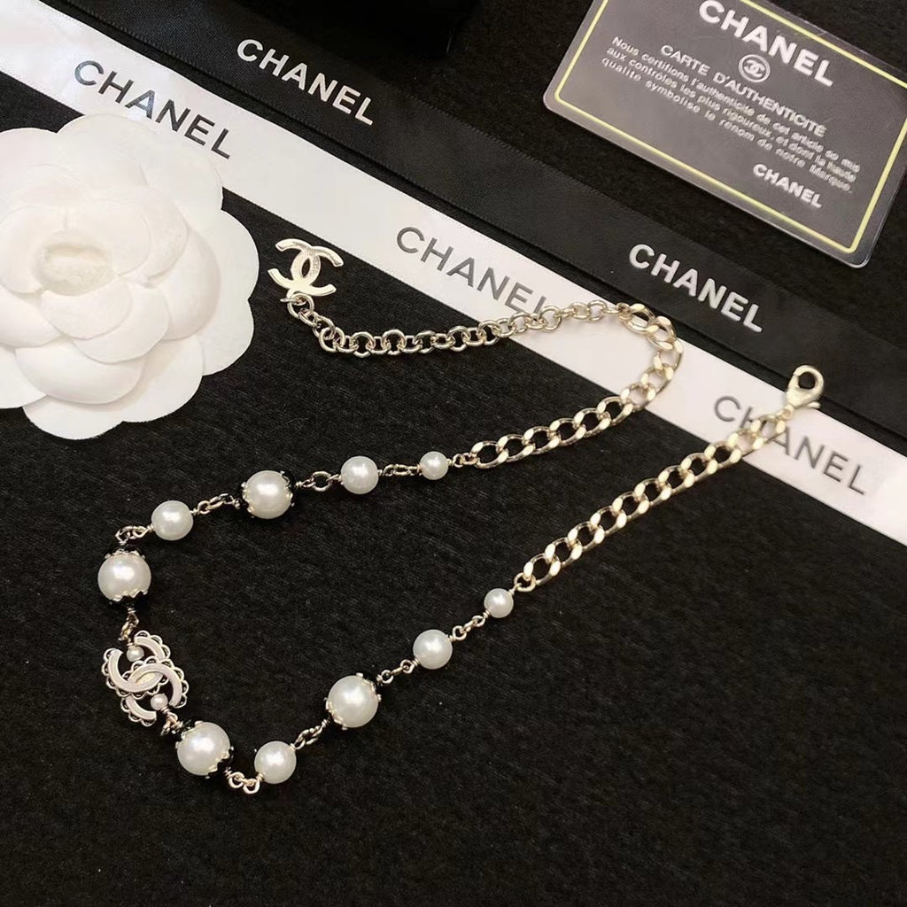 CHANEL Enamel Double-C Necklace