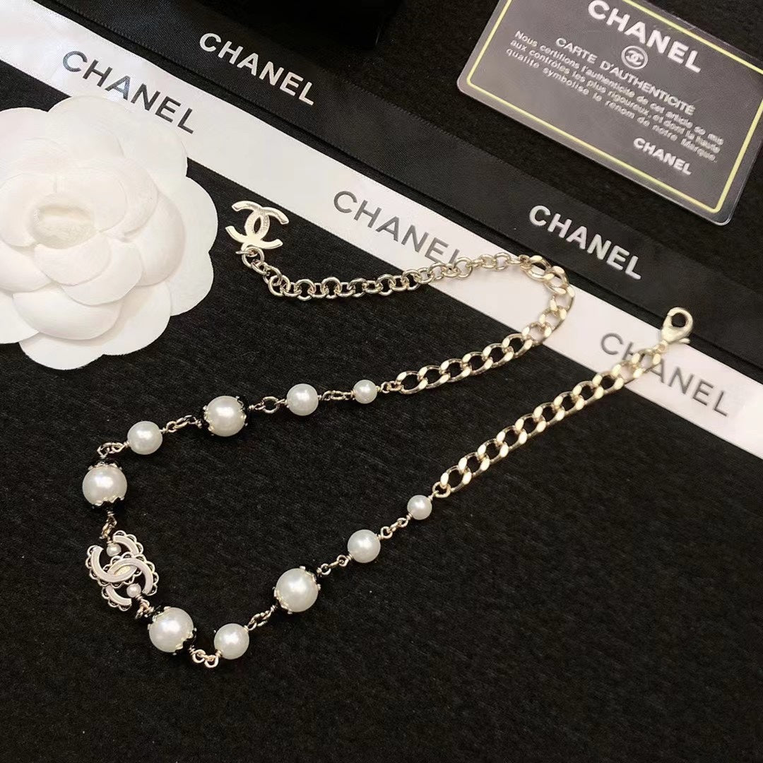 CHANEL Enamel Double-C Necklace