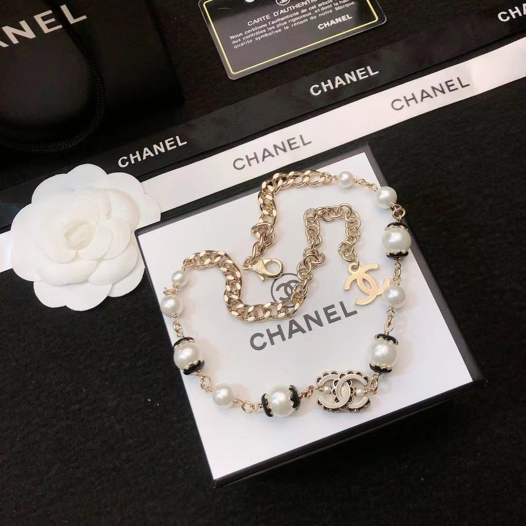 CHANEL Enamel Double-C Necklace