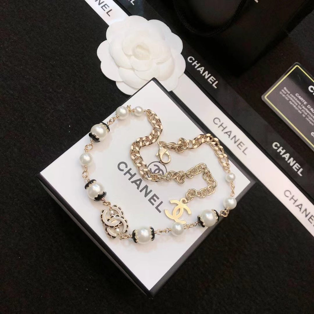 CHANEL Enamel Double-C Necklace