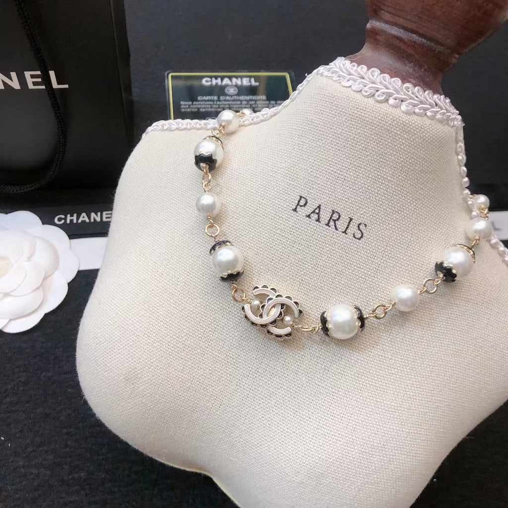 CHANEL Enamel Double-C Necklace