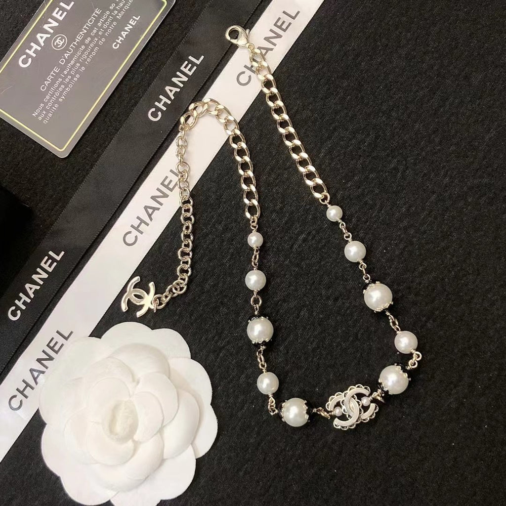 CHANEL Enamel Double-C Necklace
