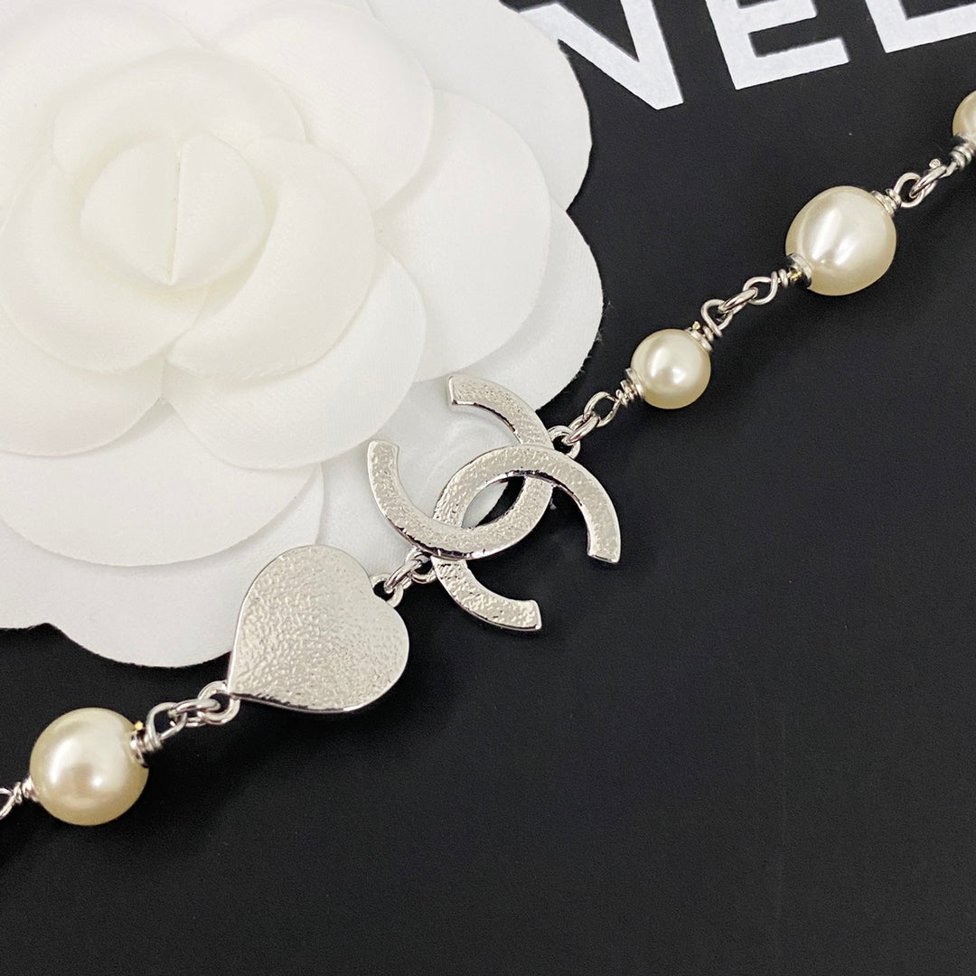 CHANEL Pearl Crystal Necklace