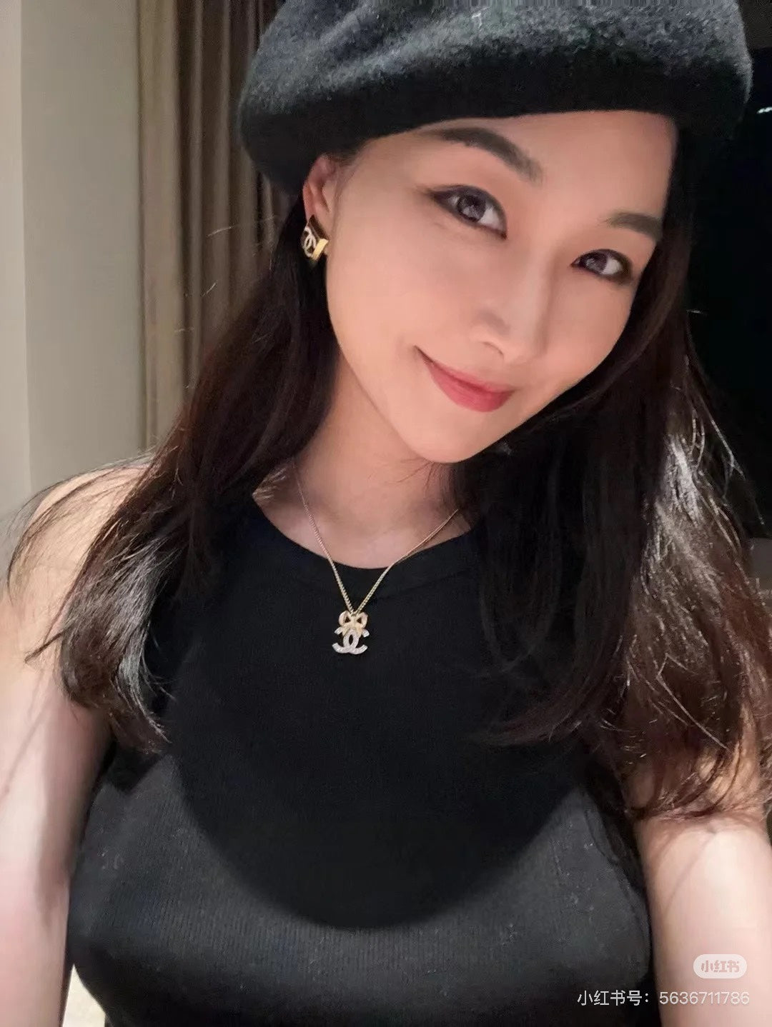 CHANEL Double-C Bow Necklace