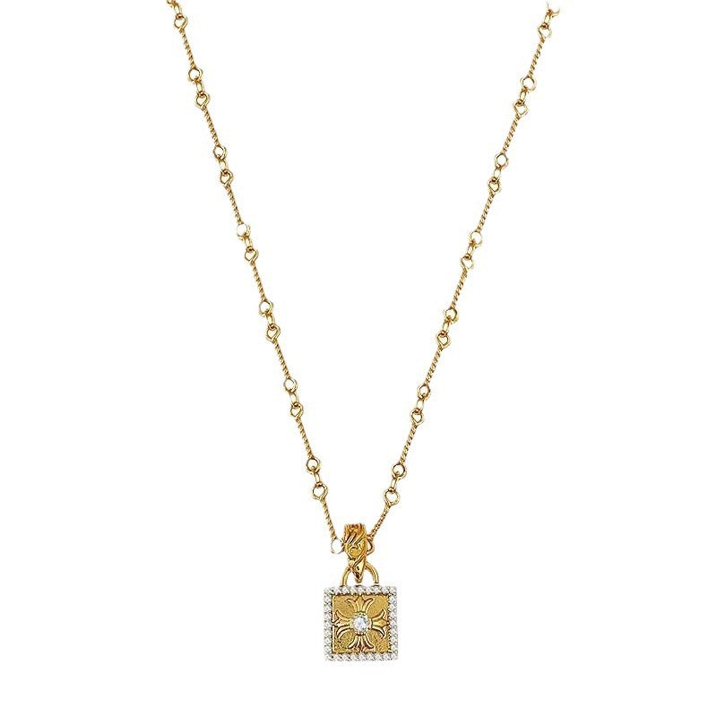 Lock Cross Necklace