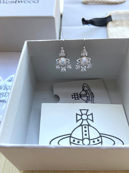 Vivienne Westwood Rhinestone Dangle Earrings