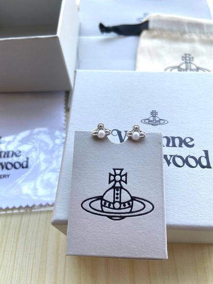Vivienne Westwood Pearl Planet" Stud Earrings