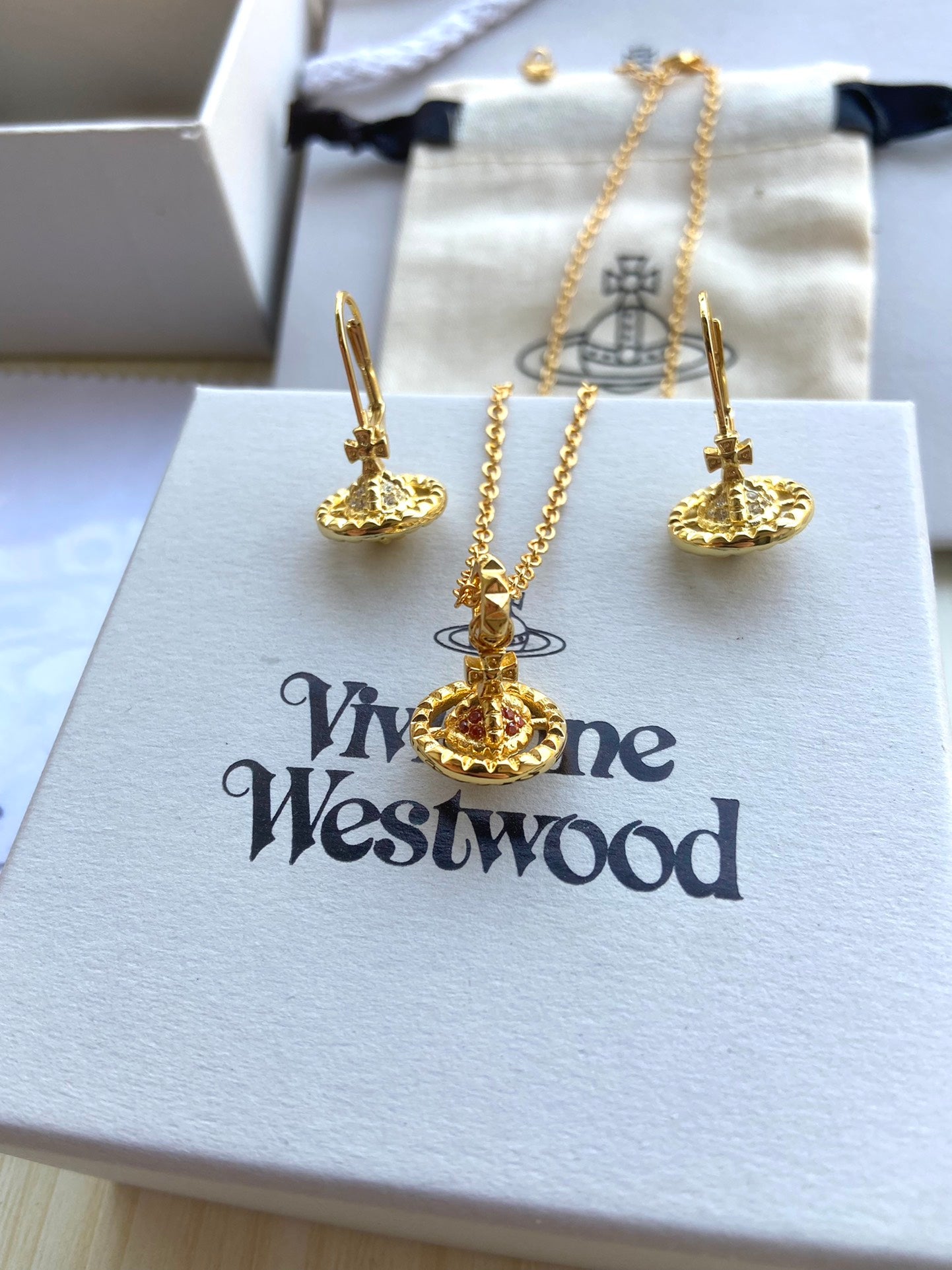 Vivienne Westwood Planet Necklace & Earring Set (2-Piece)