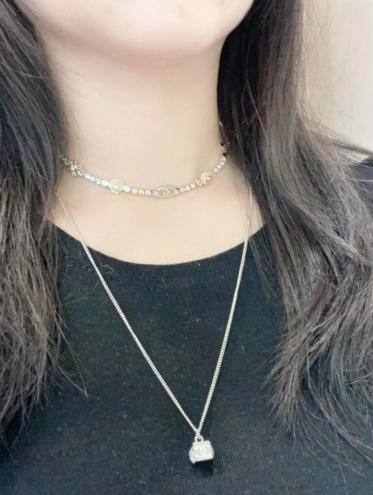 CHANEL Silver-Tone Necklace